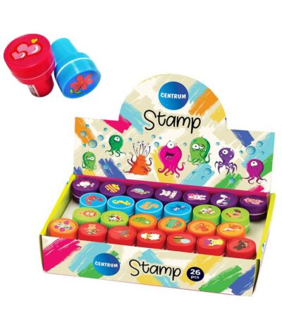 Centrum Ronde Kinderstempel 25mm Dierenfiguren| Zelfkleurend-0