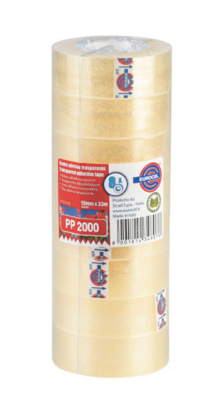 Transparante Eurocel plakband 19mmx33m #001092202-0