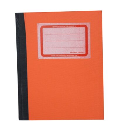 Gelinieerd ingebonden schrift harde kaft Med. Callliër #Prg-529295