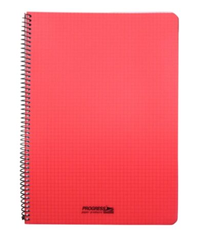 Dik Geruit schrift met spiralen A4 120Blz Plastic Kafft-529327