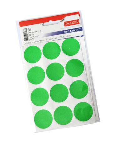 Tanex Zelfklevend Etiket 32mm - Fluorescent Groen-0