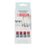 R.T. Art Creation Glas&Porseleinverf Blauw 30ml|Set/4-0