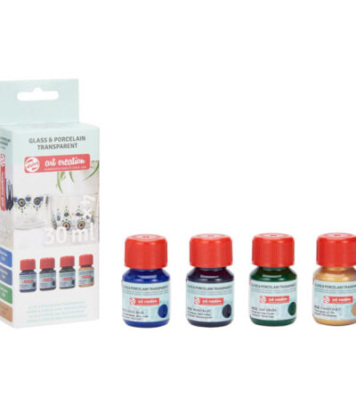 R.T. Art Creation Glas&Porseleinverf Blauw 30ml|Set/4-107229