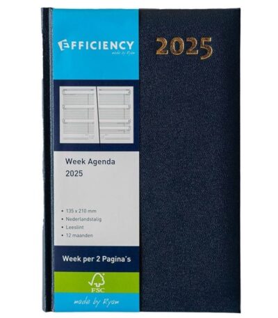 A5 kantooragenda Blauw | 1week per 2 pagina's Ryam 83488000-486853