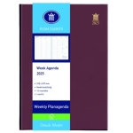 A4 Kantooragenda | Bordeaux | 1 week / 2 pagina's 14 maanden-486845