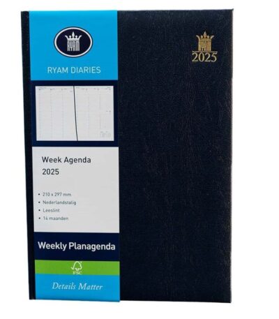 A4 Kantooragenda 1WK/2PG | Blauw Ryam 82418033-486843