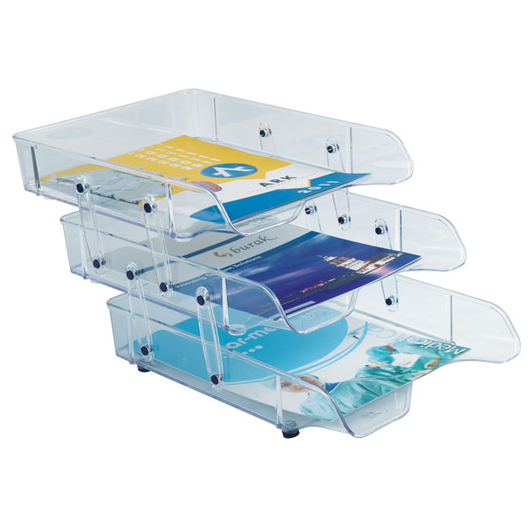 Brievenbak - bureau organizer - 3 delig plastic Sumer 2083-0