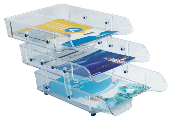 Brievenbak - bureau organizer - 3 delig plastic Sumer 2083-0