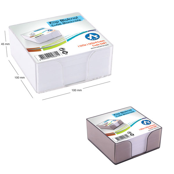 Memobak - memohouder incl. papier 100x100x45mm Sumer 5681-0