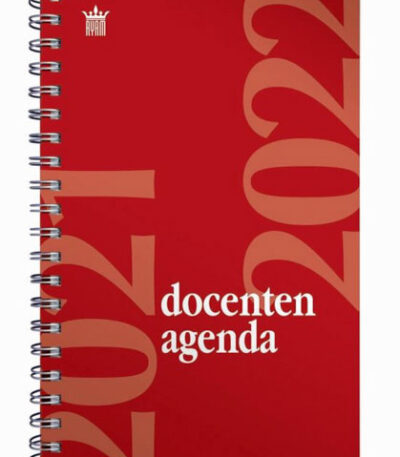 Rode docentenagenda met spiraal Spiraalagenda 2022 A5-127691