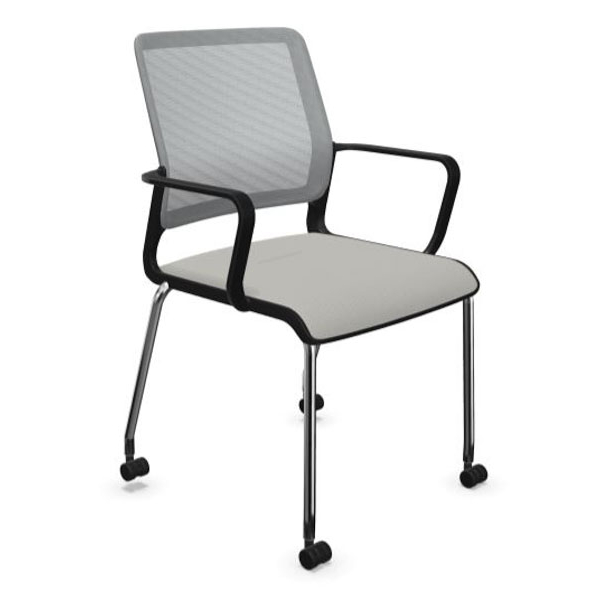 Noywstyl Vergaderstoel 4L wielen Mesh Rug - Meeting Chair-0