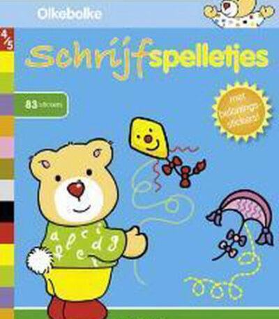 Kinderboek Olkebolke 'Schrijfspelletjes' 4/5jaar Kleuterboek-0