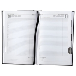 A5 Kantooragenda Zwart | 1dag / pagina + tabjes Ryam 8624600-529778