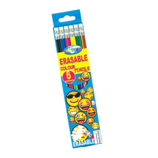 Emojidex Uitgumbare kleurpotloden Set/6 Uitveegbare Kleuren-0