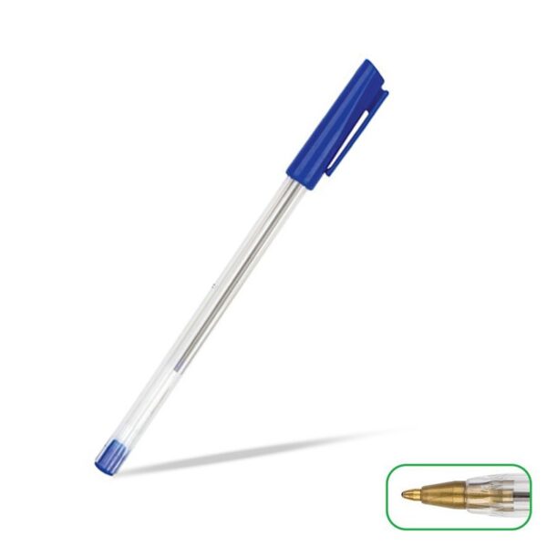 Pick pen met losse dop - Balpen Blauw - 1,0mm Centrum#80317-0