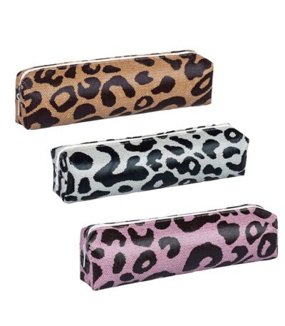 Etui - smal - Leopard - 3 kleuren 21 x 5,5 x 4cm - Pennenzak-0