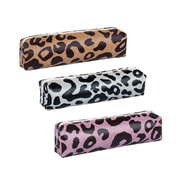Etui - smal - Leopard - 3 kleuren 21 x 5,5 x 4cm - Pennenzak-0