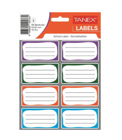 SCHOOLETIKET ASS 64X35MM TANEX# BRD 7004-0