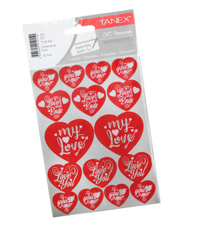 STICKER LOVE SERIES ZILVER TANEX# TNX-342-0