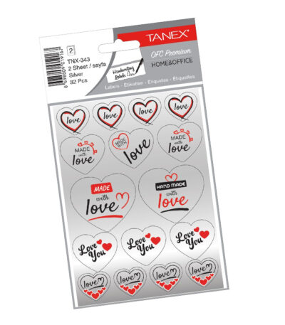 STICKER LOVE SERIES ZILVER TANEX# TNX-343-0