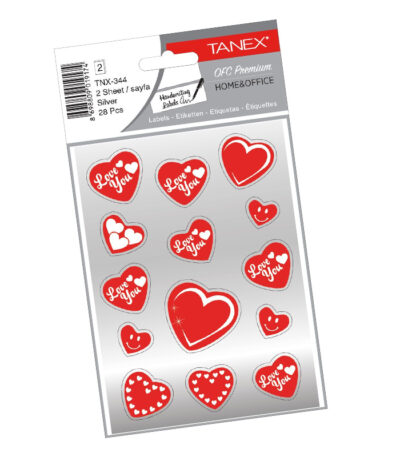 STICKER LOVE SERIES ZILVER TANEX# TNX-344-0