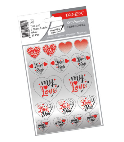 STICKER LOVE SERIES ZILVER TANEX# TNX-345-0