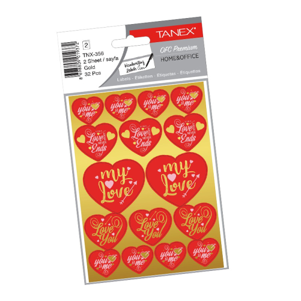 STICKER LOVE SERIES ZILVER TANEX# TNX-356-0