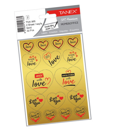 STICKER LOVE SERIES ZILVER TANEX# TNX-355-0