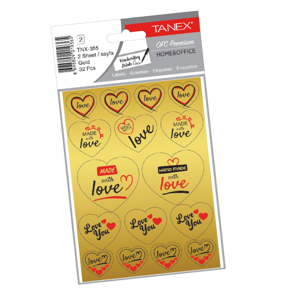 STICKER LOVE SERIES ZILVER TANEX# TNX-355-0