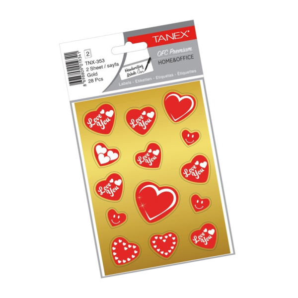 STICKER LOVE SERIES ZILVER TANEX# TNX-353-0