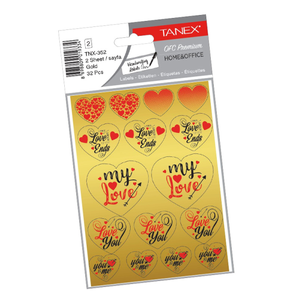 STICKER LOVE SERIES ZILVER TANEX# TNX-352-0