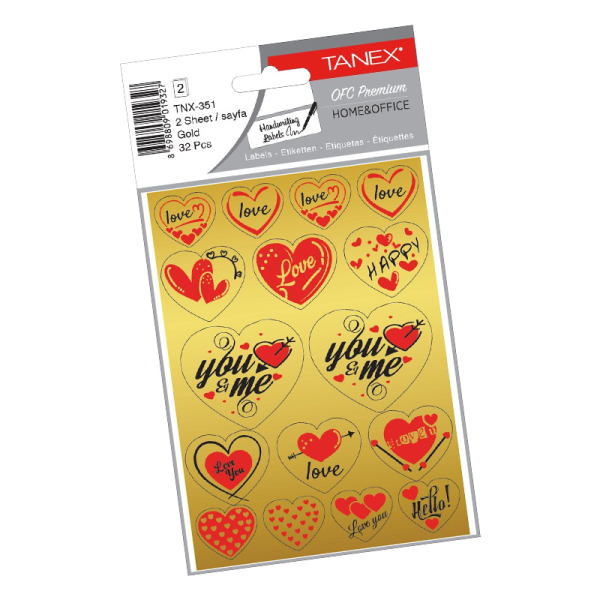 STICKER LOVE SERIES ZILVER TANEX# TNX-351-0