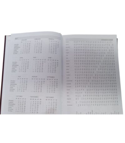 A5 Kantooragenda Bordeaux| 1dag / pagina + tabjes 86243000-529773