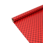 Cadeaupapier 76X250CM rood/zwart Schots 50G kerstpapier-414327