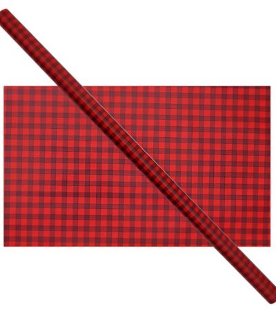 Cadeaupapier 76X250CM rood/zwart 50G Kerstpapier-0