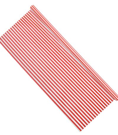 Cadeaupapier 76X250CM rood/wit gestreept 50G kerstpapier-529714