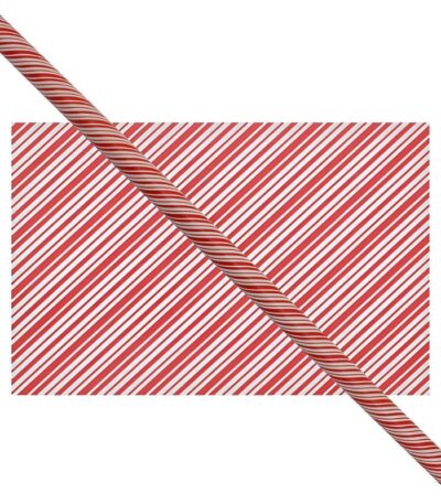 Cadeaupapier 76X250CM pastelrood gestreept 50G kerstpapier-0