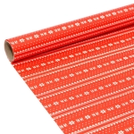 Cadeaupapier 76X250CM reindeer / sneeuvlok rood 50G kerst-529666