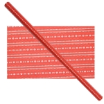 Cadeaupapier 76X250CM reindeer / sneeuvlok rood 50G kerst-0