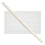 Cadeaupapier 76X250CM "Gouden Sneeuwvlokken" 50G Kerstpapier-0