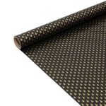 Cadeaupapier 76X250CM zwart/goud - kerstboom 50G kerstpapier-529654