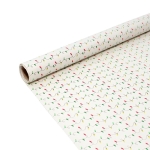 Cadeaupapier 76X250CM wit - kerstlichtjes 50G Kerstpapier-529651