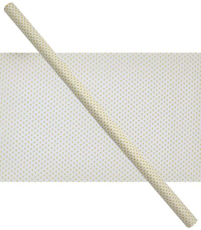 Cadeaupapier 76X250CM wit/goud - kerstboom 50G Kerstpapier-0