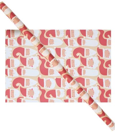Cadeaupapier 76X250CM Kerstman 50G Santa Kerstpapier-0