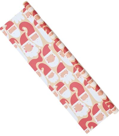 Cadeaupapier 76X250CM Kerstman 50G Santa Kerstpapier-529636