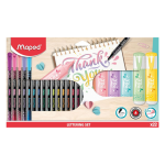 Lettering set 16 Fineliners, 6 Highlighters - Maped #983719-0