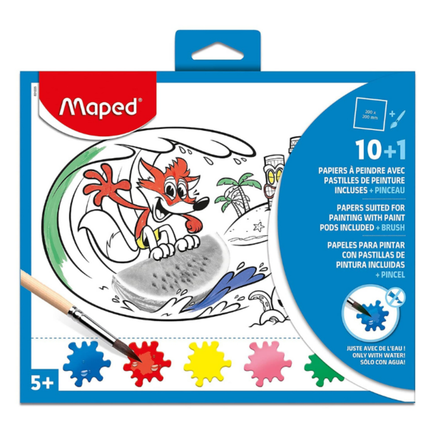 MAPED CREATIV VERFSET - 10 PLATEN VERFPODS + 1 BRUSH #831225-0
