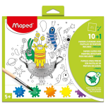 MAPED CREATIV VERFSET - 10 PLATEN VERFPODS + 1 BRUSH #831225-468165