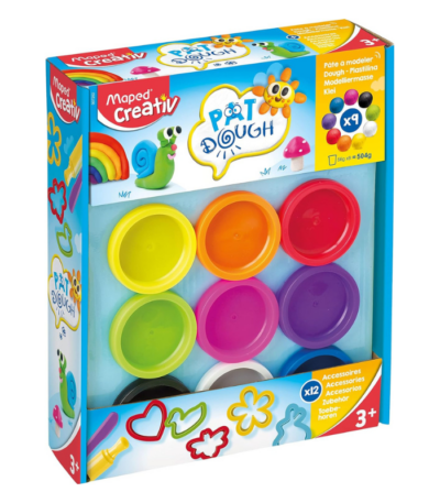 KLEISET - PAT DOUGH 9 KLEUREN + 12 ACCESSORIES MAPED#907202-468139