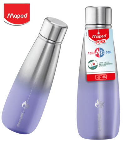 ADULT INSULATED BOTTLE 500ML PURPLE MAPED#871106-468128